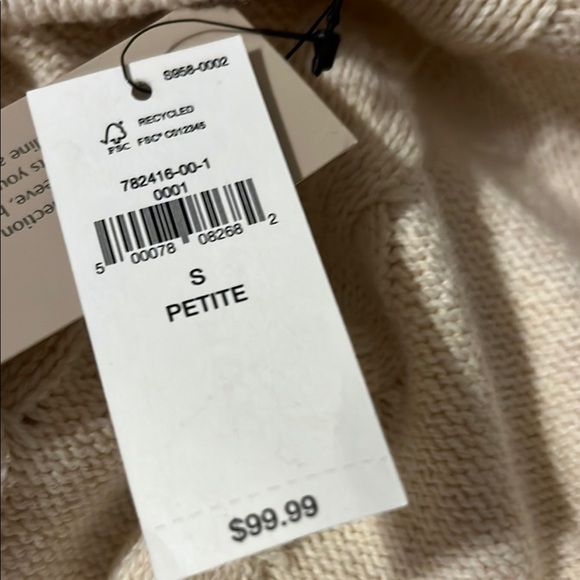 Banana Republic Cream Cowl Neck Cable Knit Sweater - Picture 5 of 11